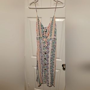 Midi Button Front Dress, sz L